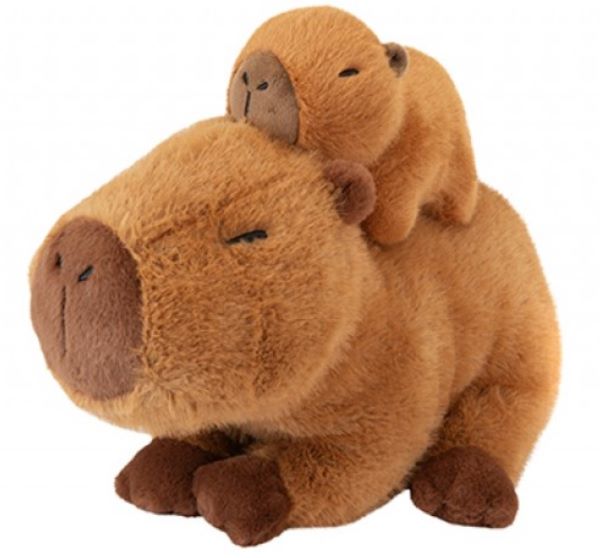 (Mis 5) CAPIBARA Mother & Baby Peluche 30cm…x6…x18